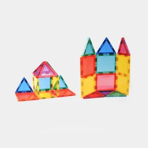 14Pcs Multicolor Magnetic Tiles & Blocks Play Set